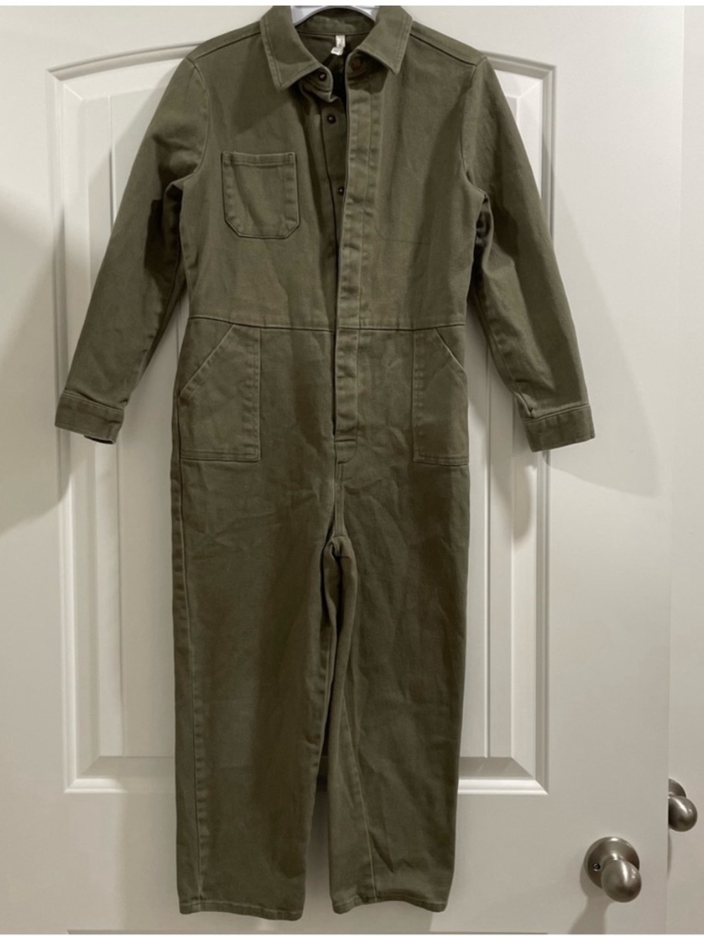 Rylee + Cru Olive Green Long-Sleeve One-Piece